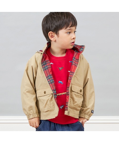 KP BOY（ケーピーボーイ）の「合繊マウンテンパーカー(90～160)（マウンテンパーカー・キッズ・ブルー/ベージュ・90cm/100cm/110cm/120cm/130cm/140cm）」の6枚目の写真