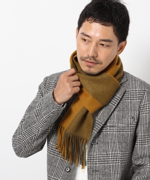 GLOBAL WORK（グローバルワーク）の「ウールカシミヤマフラー/565543 （マフラー・メンズ・レモンイエロー/ダークブルー/ライトブルー/ライトグレー/ダークネイビー/ボルドー/グレー/ブルー/その他/グリーン/ダークグレー/イエロー系その他/カーキ/レッド/オレンジ/イエロー/ブルー系その他/その他1・FREE）」の13枚目の写真