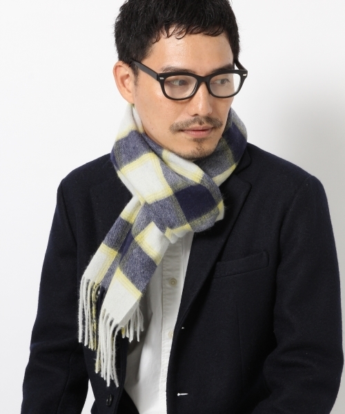 GLOBAL WORK（グローバルワーク）の「ウールカシミヤマフラー/565543 （マフラー・メンズ・レモンイエロー/ダークブルー/ライトブルー/ライトグレー/ダークネイビー/ボルドー/グレー/ブルー/その他/グリーン/ダークグレー/イエロー系その他/カーキ/レッド/オレンジ/イエロー/ブルー系その他/その他1・FREE）」の14枚目の写真