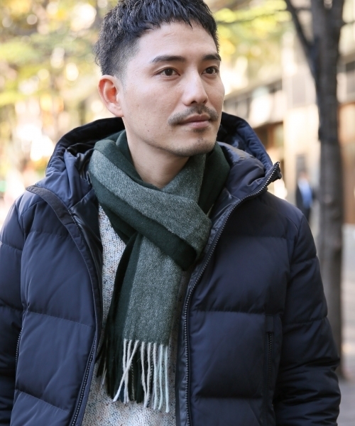 GLOBAL WORK（グローバルワーク）の「ウールカシミヤマフラー/565543 （マフラー・メンズ・レモンイエロー/ダークブルー/ライトブルー/ライトグレー/ダークネイビー/ボルドー/グレー/ブルー/その他/グリーン/ダークグレー/イエロー系その他/カーキ/レッド/オレンジ/イエロー/ブルー系その他/その他1・FREE）」の6枚目の写真