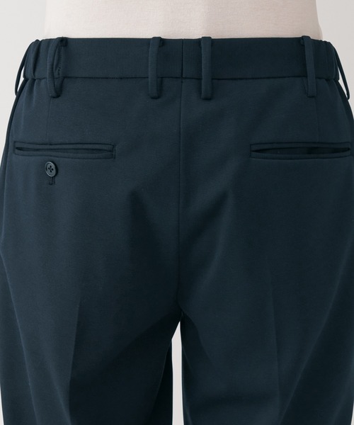 [新品]無印良品　ストレッチジャージーセットアップ　XL 紺色　ストレッチ 紳士 ストレッチジャージーノータックパンツ【セットアップ