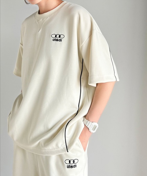 ボングスタ パイルシャツ セール】大人スポーティー。パイピングダンボールオーバTシャツ