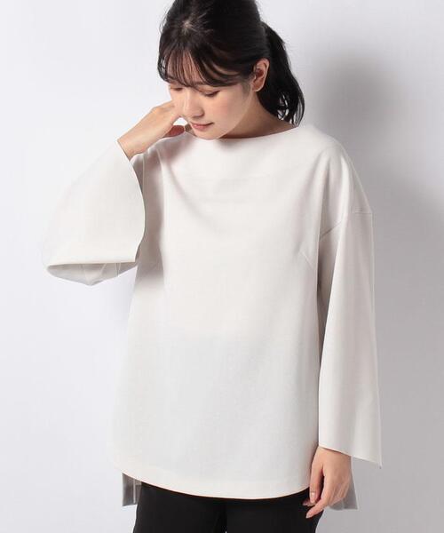 Leilian（レリアン）の「ワイドスリーブブラウス（シャツ/ブラウス・レディース・オフホワイト/ブラック・7/9）」の2枚目の写真