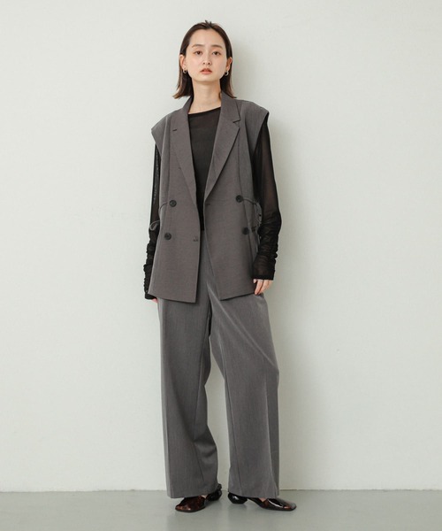 SENSE OF PLACE by URBAN RESEARCH（センスオブプレイスバイアーバンリサーチ）の「パッチワークリボンジレ（ベスト・レディース・グレー/ブラウン・ONE）」の6枚目の写真