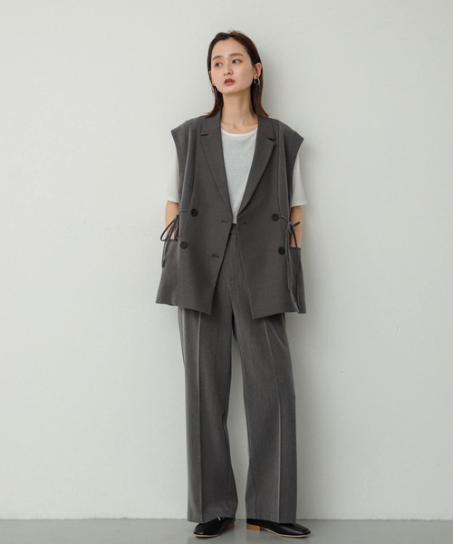 SENSE OF PLACE by URBAN RESEARCH（センスオブプレイスバイアーバンリサーチ）の「パッチワークリボンジレ（ベスト・レディース・グレー/ブラウン・ONE）」の21枚目の写真