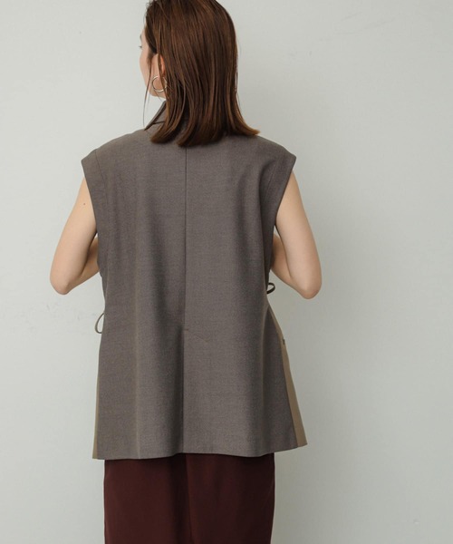 SENSE OF PLACE by URBAN RESEARCH（センスオブプレイスバイアーバンリサーチ）の「パッチワークリボンジレ（ベスト・レディース・グレー/ブラウン・ONE）」の13枚目の写真