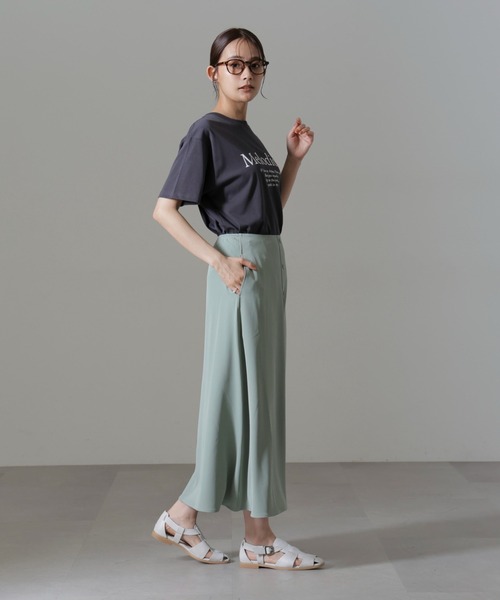 NANO universe（ナノユニバース）の「フロントボタンフレアスカート(セットアップ可)（スカート・レディース・グリーン系その他4/ブラック/ベージュ・FREE）」の18枚目の写真