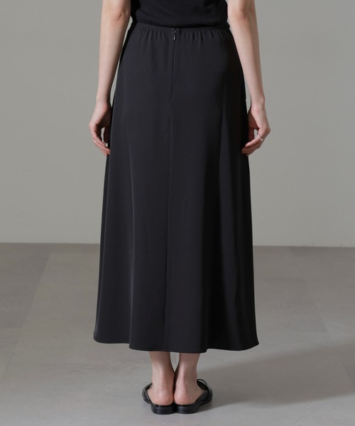 NANO universe（ナノユニバース）の「フロントボタンフレアスカート(セットアップ可)（スカート・レディース・グリーン系その他4/ブラック/ベージュ・FREE）」の4枚目の写真