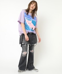 RNA | R4247 ダメージコンパクトフレアパンツ(デニムパンツ)