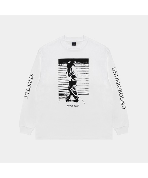 APPLEBUM(アップルバム)の「“STRICTLY UNDERGROUND” L/S T-shirt(Tシャツ/カットソー・メンズ・ホワイト・XX-LARGE/X-LARGE/LARGE/MEDIUM)」の1枚目の写真