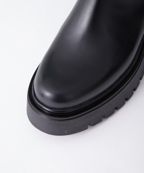 CORSO ROMA，9（コルソローマ）の「CORSO ROMA 9/サイドゴアリブニットブーツ（ブーツ・レディース・ブラック・37/38/36）」の3枚目の写真