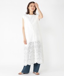 studio CLIP | 総スカラップ刺繍ベストワンピース(ワンピース)