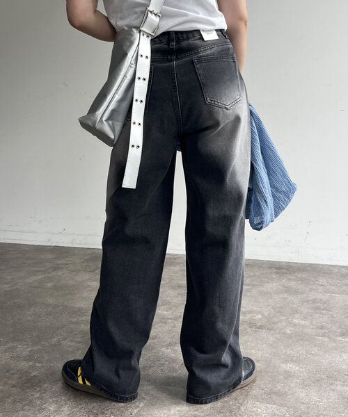 CPCM（シーピーシーエム）の「オーバーダイデニム（デニムパンツ・レディース・ブルー/ブラック・SMALL/MEDIUM）」の4枚目の写真