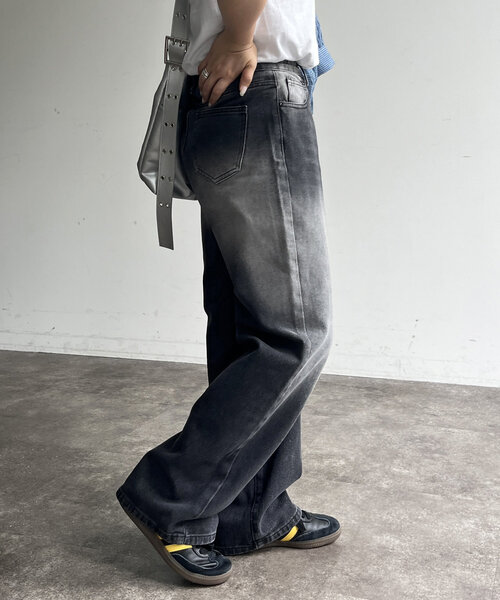 CPCM（シーピーシーエム）の「オーバーダイデニム（デニムパンツ・レディース・ブルー/ブラック・SMALL/MEDIUM）」の5枚目の写真