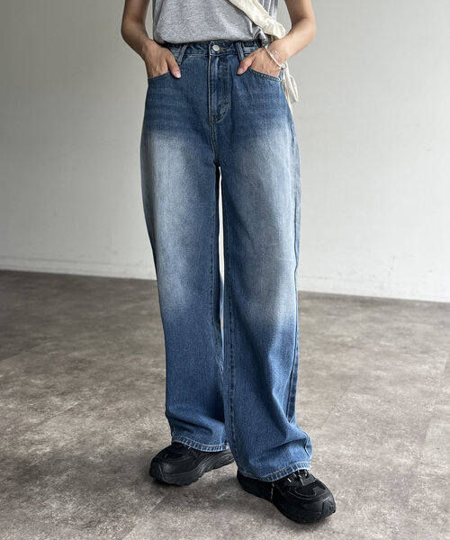 CPCM（シーピーシーエム）の「オーバーダイデニム（デニムパンツ・レディース・ブルー/ブラック・SMALL/MEDIUM）」の8枚目の写真