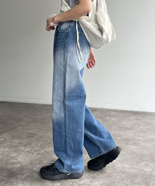 CPCM（シーピーシーエム）の「オーバーダイデニム（デニムパンツ・レディース・ブルー/ブラック・SMALL/MEDIUM）」の9枚目の写真