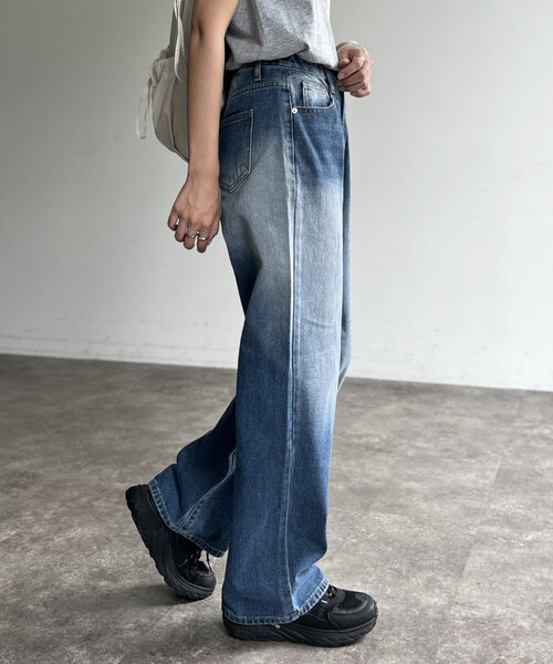 CPCM（シーピーシーエム）の「オーバーダイデニム（デニムパンツ・レディース・ブルー/ブラック・SMALL/MEDIUM）」の10枚目の写真