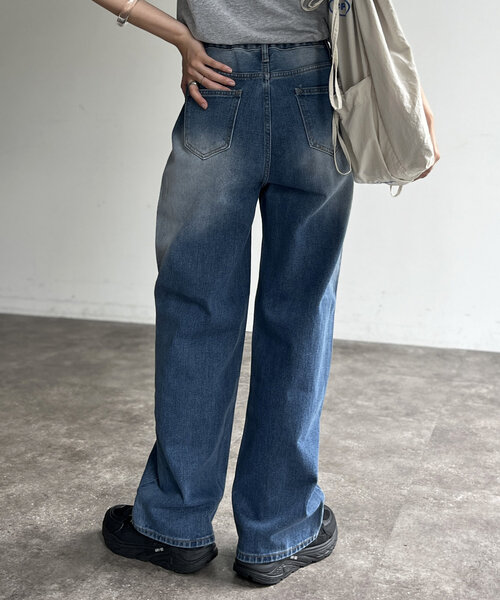 CPCM（シーピーシーエム）の「オーバーダイデニム（デニムパンツ・レディース・ブルー/ブラック・SMALL/MEDIUM）」の11枚目の写真