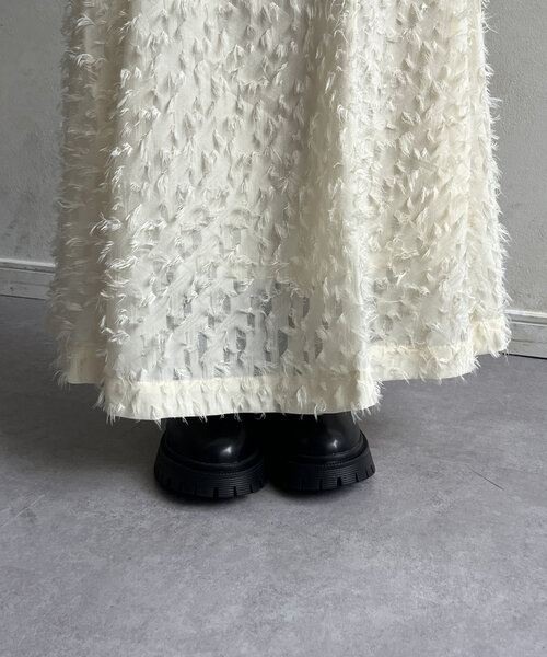 Thevon（ゼボン）の「フリンジシアーマーメイドスカート（スカート・レディース・ブラック/ホワイト系その他/ブラウン・FREE）」の15枚目の写真