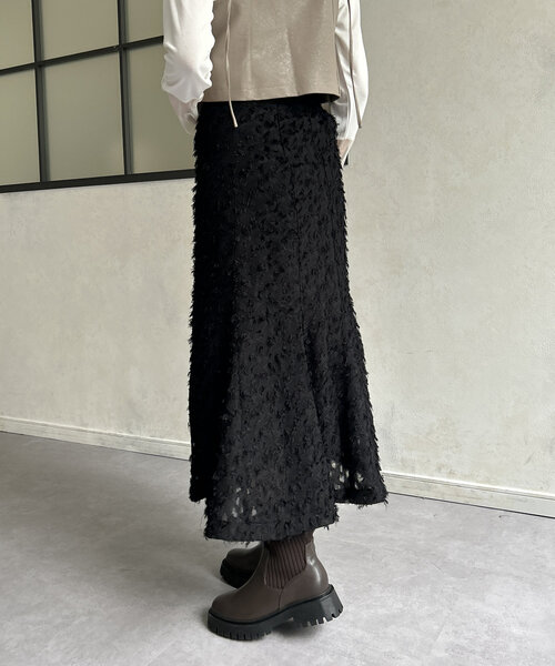 Thevon（ゼボン）の「フリンジシアーマーメイドスカート（スカート・レディース・ブラック/ホワイト系その他/ブラウン・FREE）」の18枚目の写真