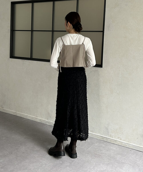Thevon（ゼボン）の「フリンジシアーマーメイドスカート（スカート・レディース・ブラック/ホワイト系その他/ブラウン・FREE）」の22枚目の写真