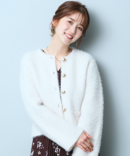 JUSGLITTY（ジャスグリッティー）の「ラメシャギーニットジャケット