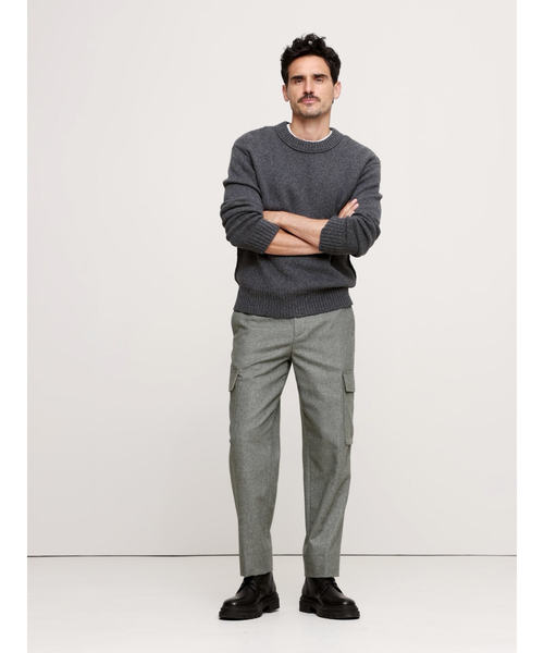 Banana Republic(バナナリパブリック)の「テーパード イタリアン フランネル プルオン カーゴパンツ(カーゴパンツ・メンズ・グレー/ネイビー・30W/28W/29W/34W/32W/31W/33W)」の9枚目の写真