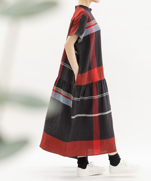 nop de nod（ノップドゥノッド）の「リネンパネルチェック2way