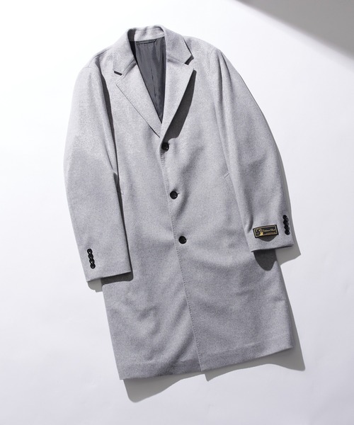 DESIGNWORKS(デザインワークス)の「カシミア混 チェスターコート(チェスターコート・メンズ・ライトグレー/ネイビー/チャコールグレー/ブラック系その他・48/44/46/50)」の3枚目の写真