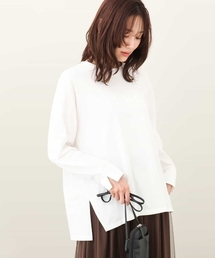 MK MICHEL KLEIN | 2024AW/発泡ロゴコットンロンTカットソー/洗える(Tシャツ/カットソー)