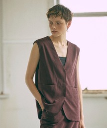 【Set Up】Faux Suede Gilet