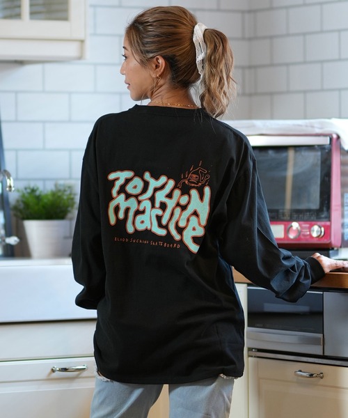 TOY　MACHINE（トイ　マシーン）の「【ムラサキスポーツ限定】TOY MACHINE/トイマシーン ロンT バックプリント MTMFELT14（Tシャツ/カットソー・レディース・ブラック/カーキ/ホワイト・M/L）」の3枚目の写真