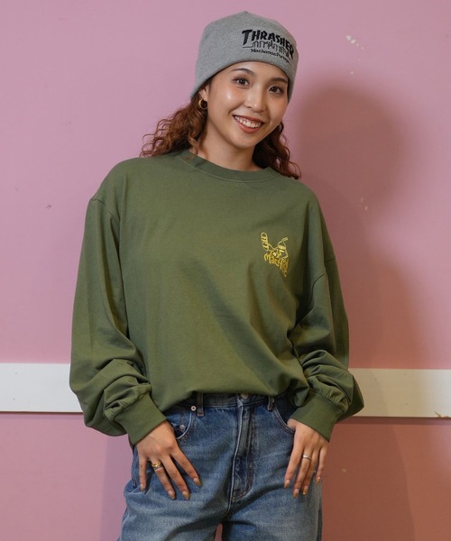 TOY　MACHINE（トイ　マシーン）の「【ムラサキスポーツ限定】TOY MACHINE/トイマシーン ロンT バックプリント MTMFELT14（Tシャツ/カットソー・レディース・ブラック/カーキ/ホワイト・M/L）」の13枚目の写真