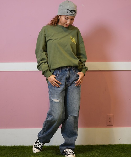 TOY　MACHINE（トイ　マシーン）の「【ムラサキスポーツ限定】TOY MACHINE/トイマシーン ロンT バックプリント MTMFELT14（Tシャツ/カットソー・レディース・ブラック/カーキ/ホワイト・M/L）」の16枚目の写真