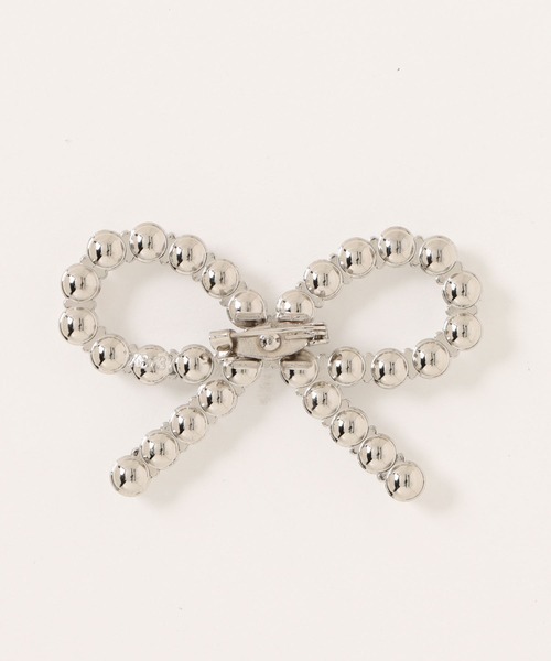 BONLECILL noir（ボンルシールノワール）の「【BONLECILL noir】リボンモチーフパールブローチ（ブローチ/コサージュ・レディース・ホワイト・FREE）」の12枚目の写真