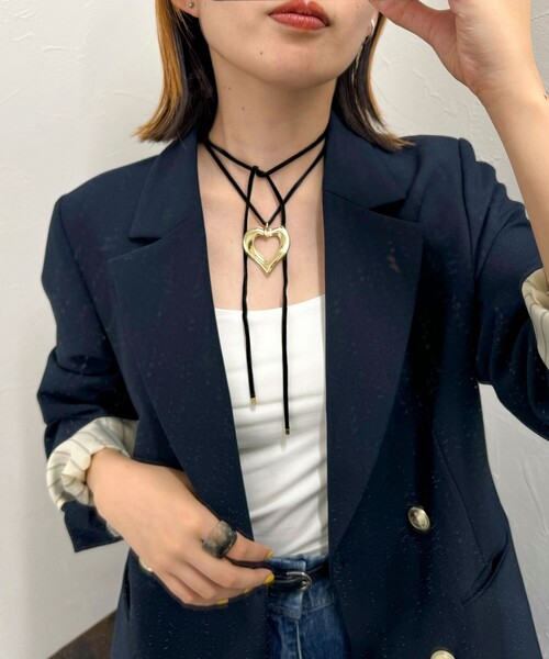 fredy emue（フレディエミュ）の「ハートトップコードチョーカー（ネックレス・レディース・シルバー/ゴールド・FREE）」の6枚目の写真
