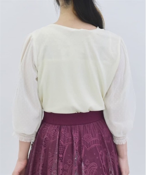 セール】フラワーブーケ刺繍プルオーバー（Tシャツ/カットソー