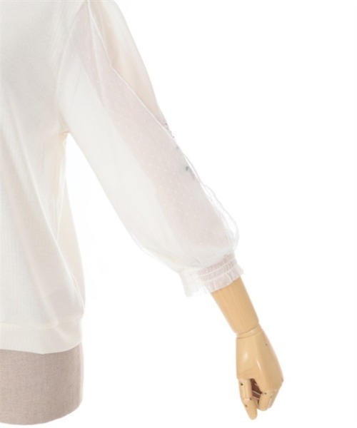 axes femme（アクシーズファム）の「フラワーブーケ刺繍プルオーバー（Tシャツ/カットソー・レディース・ブルー/キナリ/ブラウン・FREE）」の21枚目の写真