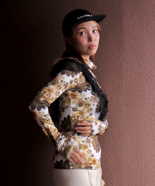 SANSeLF（サンセルフ）の「Se SANSeLFロゴキャップ【SANSeLF】sana24a008（キャップ・レディース・ブラック/カーキ・FREE）」の8枚目の写真