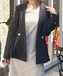 JULIA BOUTIQUE（ジュリアブティック）の「ダブルボタン ペプラムジャケットトップス（テーラードジャケット）」