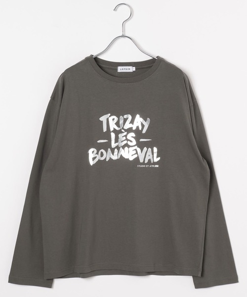 LEPSIM（レプシィム）の「箔プリントロンT　144351（Tシャツ/カットソー・レディース・グレー/オフホワイト/チャコールグレー/ホワイト・FREE）」の3枚目の写真