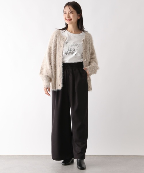 LEPSIM（レプシィム）の「箔プリントロンT　144351（Tシャツ/カットソー・レディース・グレー/オフホワイト/チャコールグレー/ホワイト・FREE）」の7枚目の写真