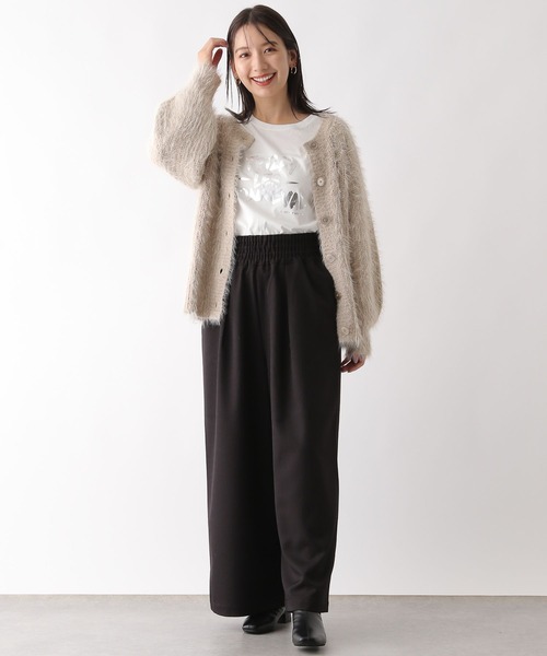 LEPSIM（レプシィム）の「箔プリントロンT　144351（Tシャツ/カットソー・レディース・グレー/オフホワイト/チャコールグレー/ホワイト・FREE）」の8枚目の写真