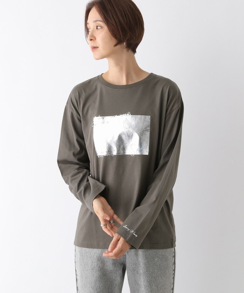 LEPSIM（レプシィム）の「箔プリントロンT　144351（Tシャツ/カットソー・レディース・グレー/オフホワイト/チャコールグレー/ホワイト・FREE）」の13枚目の写真