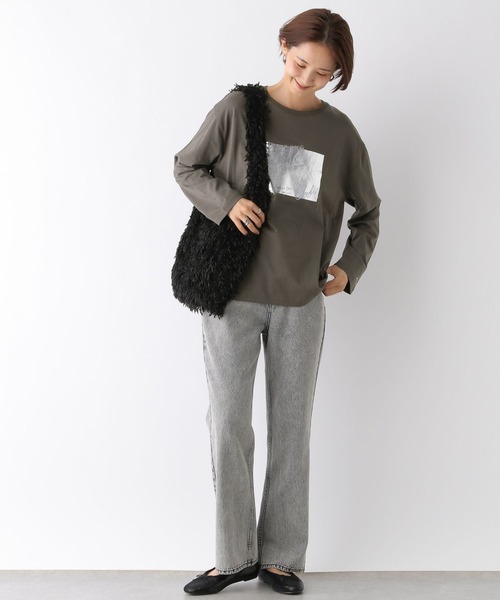 LEPSIM（レプシィム）の「箔プリントロンT　144351（Tシャツ/カットソー・レディース・グレー/オフホワイト/チャコールグレー/ホワイト・FREE）」の15枚目の写真