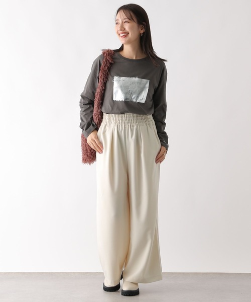 LEPSIM（レプシィム）の「箔プリントロンT　144351（Tシャツ/カットソー・レディース・グレー/オフホワイト/チャコールグレー/ホワイト・FREE）」の19枚目の写真