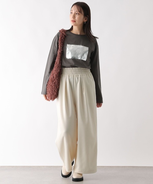 LEPSIM（レプシィム）の「箔プリントロンT　144351（Tシャツ/カットソー・レディース・グレー/オフホワイト/チャコールグレー/ホワイト・FREE）」の20枚目の写真