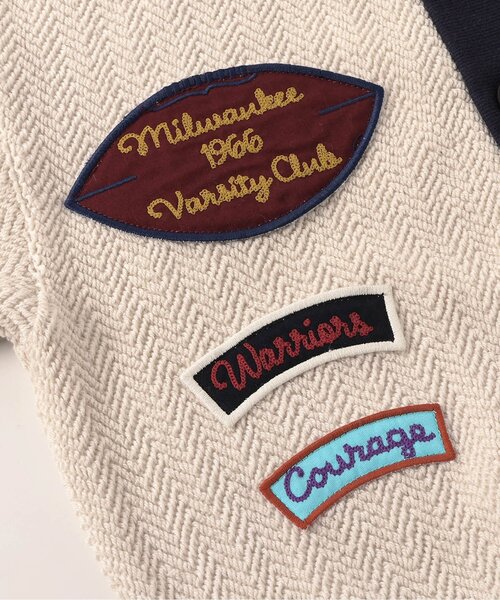 BREEZE(ブリーズ)の「レタードワッペンカーディガン(カーディガン/ボレロ・キッズ・アイボリー/グレー・90/100/120/140)」の5枚目の写真