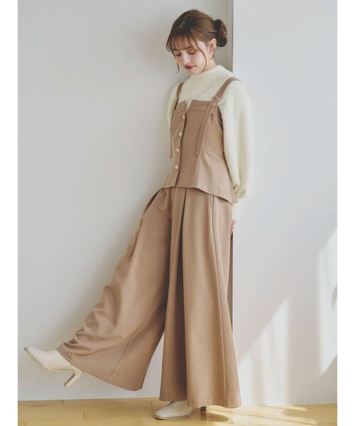 dazzlin（ダズリン）の「ベアキャミビスチェ（キャミソール・レディース・チャコールグレー/キャメル・FREE）」の4枚目の写真