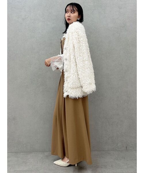 dazzlin（ダズリン）の「ベアキャミビスチェ（キャミソール・レディース・チャコールグレー/キャメル・FREE）」の12枚目の写真